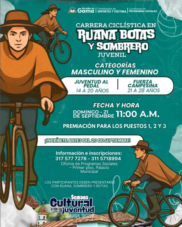 carrera-ciclistica-ruana-botas-sombrero