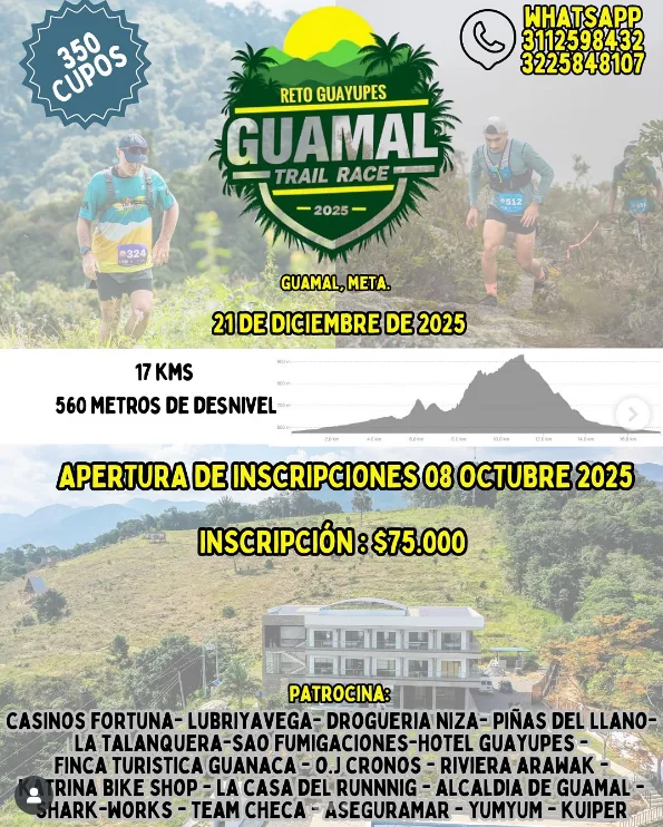 Reto guayupes guamal trail race 2025