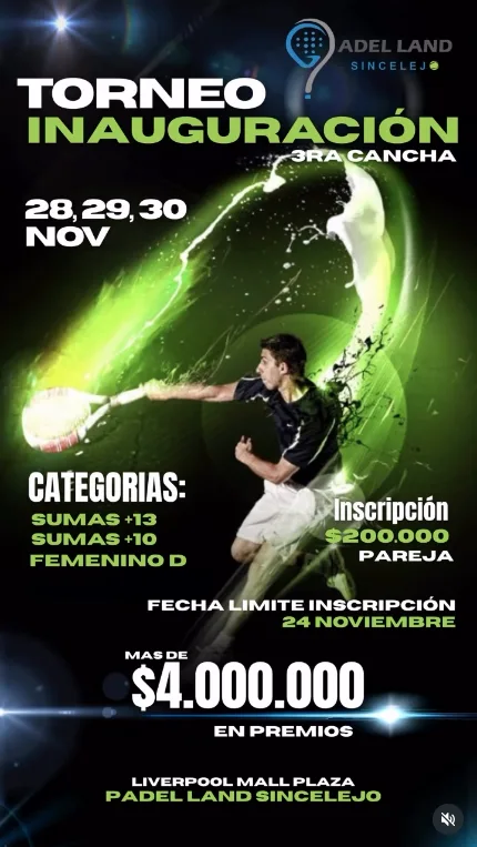 torneo-inauguracion-padel-land-sincelejo