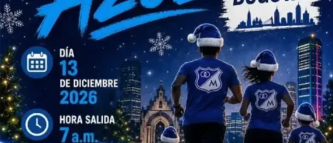 Carrera navidad azul