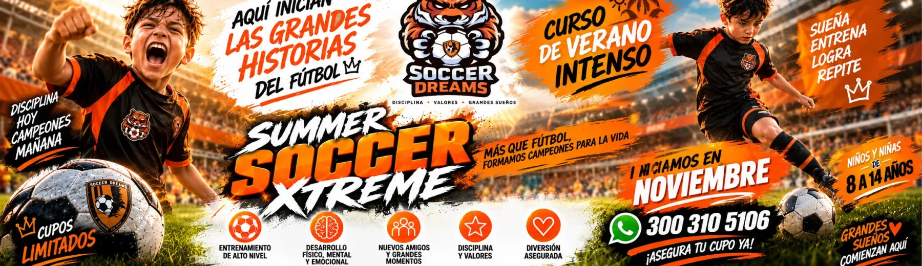 Summer soccer Xtreme Curso de futbol ingfantil de verano