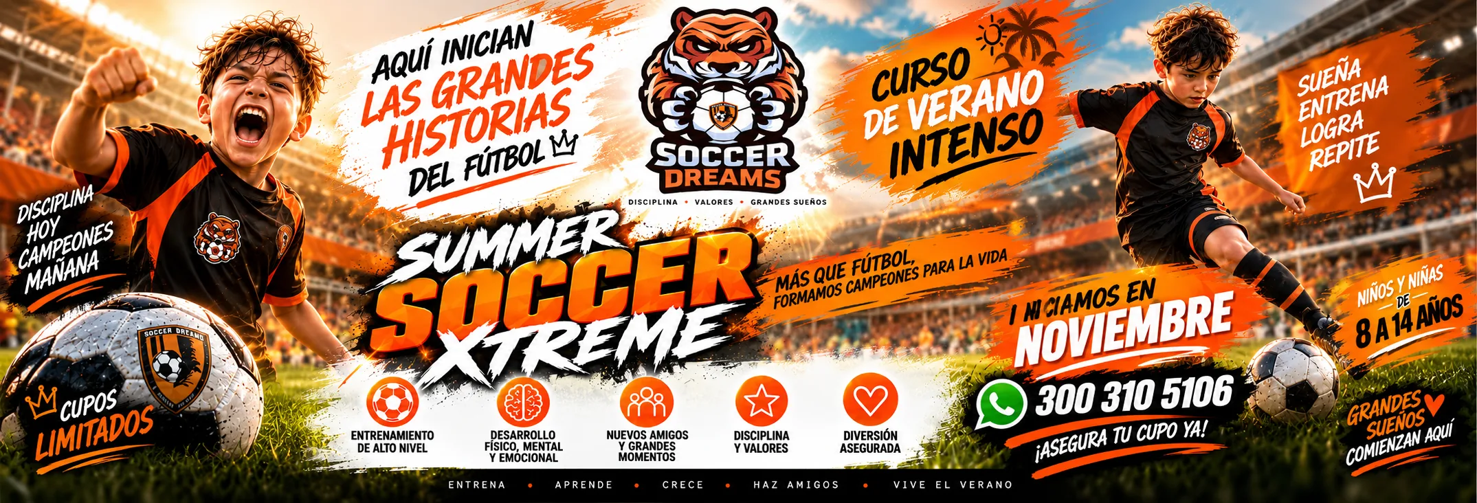 Summer soccer Xtreme Curso de futbol ingfantil de verano
